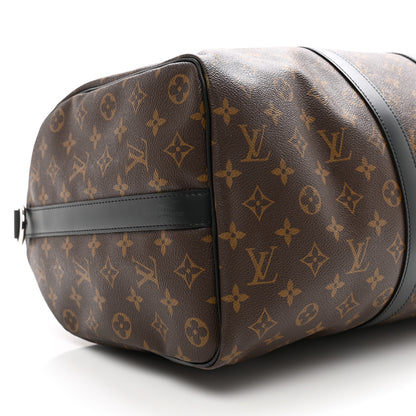 Louis Vuitton Monogram Macassar Keepall Bandouliere 45 8 of 9