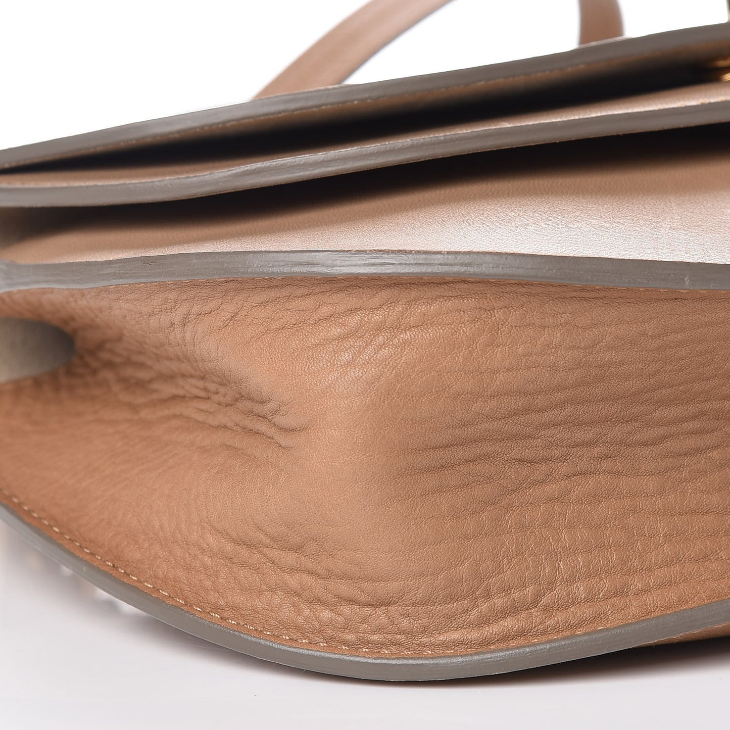 Calfskin Georgia Crossbody Bag Chestnut Cream