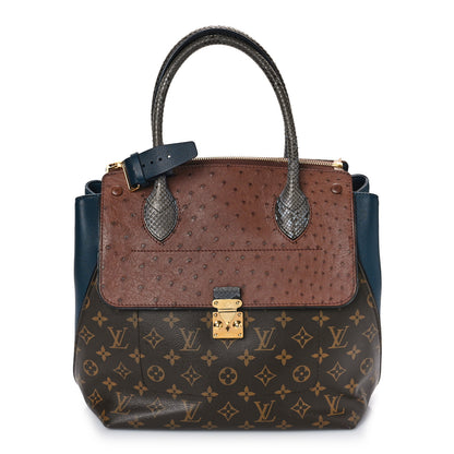 Louis Vuitton Ostrich Lizard Majestueux Tote MM Navy 1 of 11