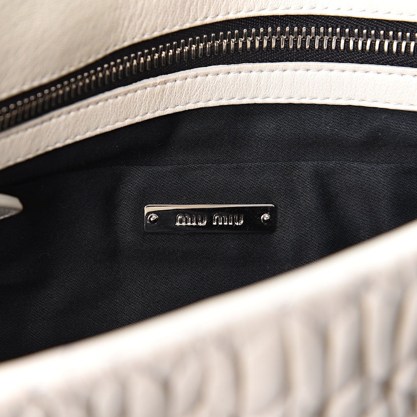 Nappa Matelasse Crystal Flap Clutch White