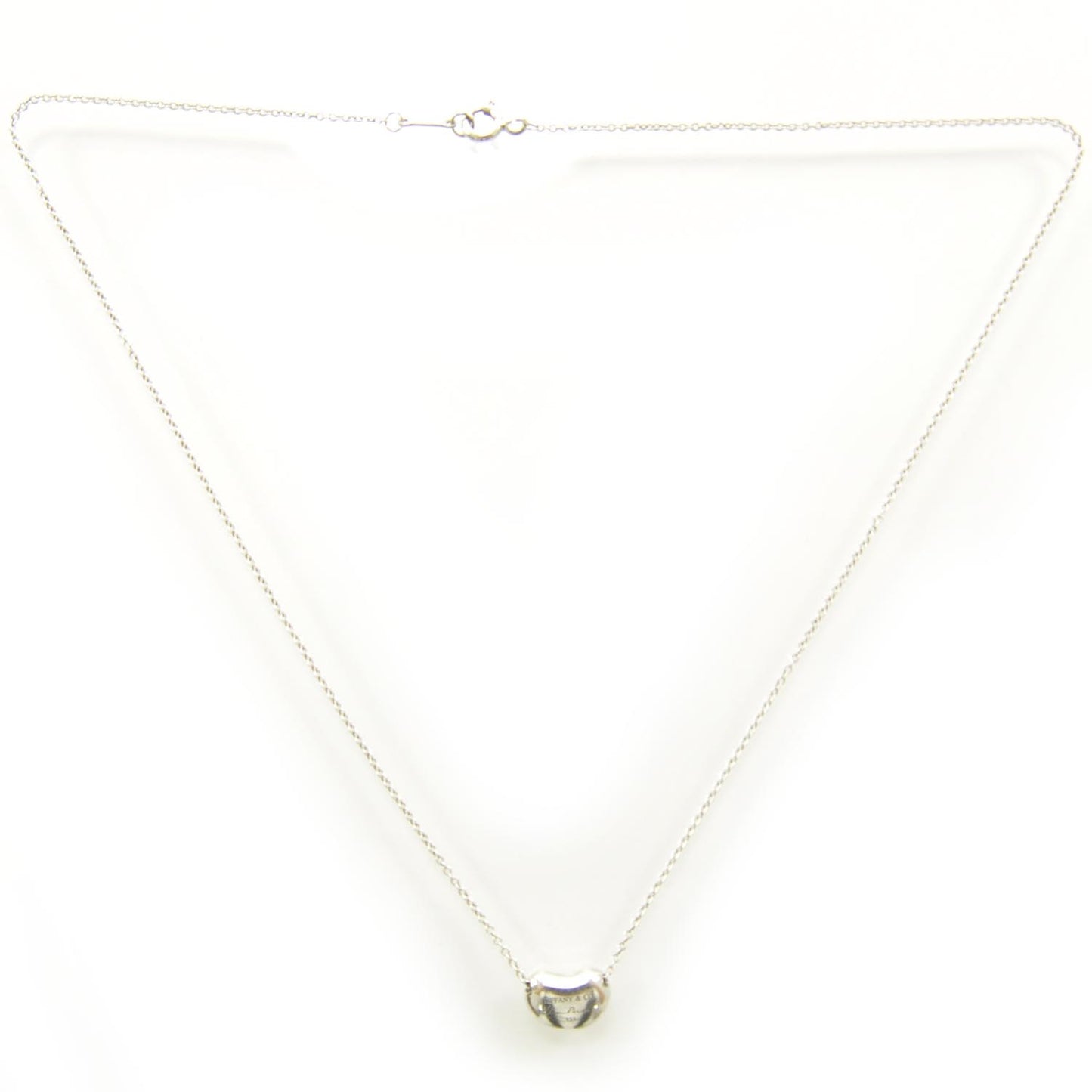 Sterling Silver 9mm Elsa Peretti Bean Pendant Necklace