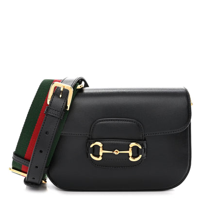 Gucci Azalea Calfskin Web Mini Horsebit 1955 Shoulder Bag Black 1 of 11