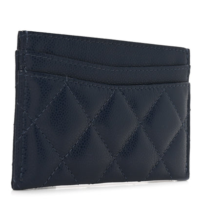 Chanel Caviar Quilted Card Holder Blue 3 of 8