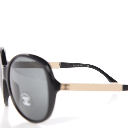 Chanel Quilted CC Sunglasses 5232 Black White 5 of 8
