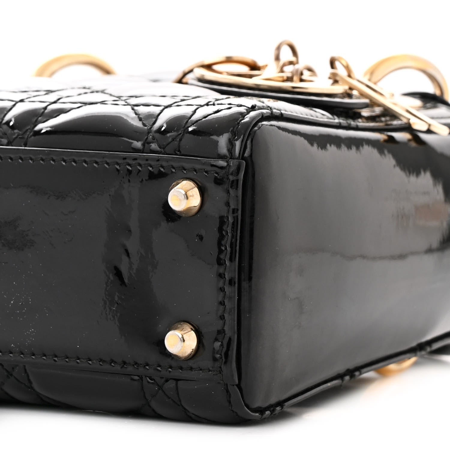Christian Dior Patent Cannage Mini Lady Dior Black 9 of 14