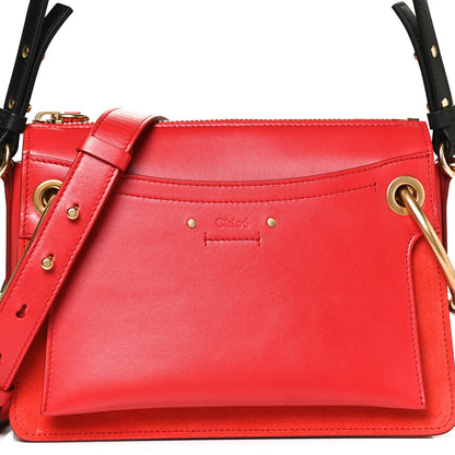 Chloe Calfskin Suede Small Roy Bag Plaid Red 8 of 11