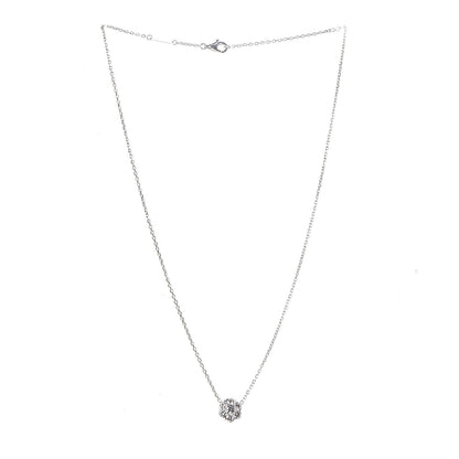 Van Cleef & Arpels 18K White Gold Diamond Large Fleurette Pendant Necklace 3 of 18