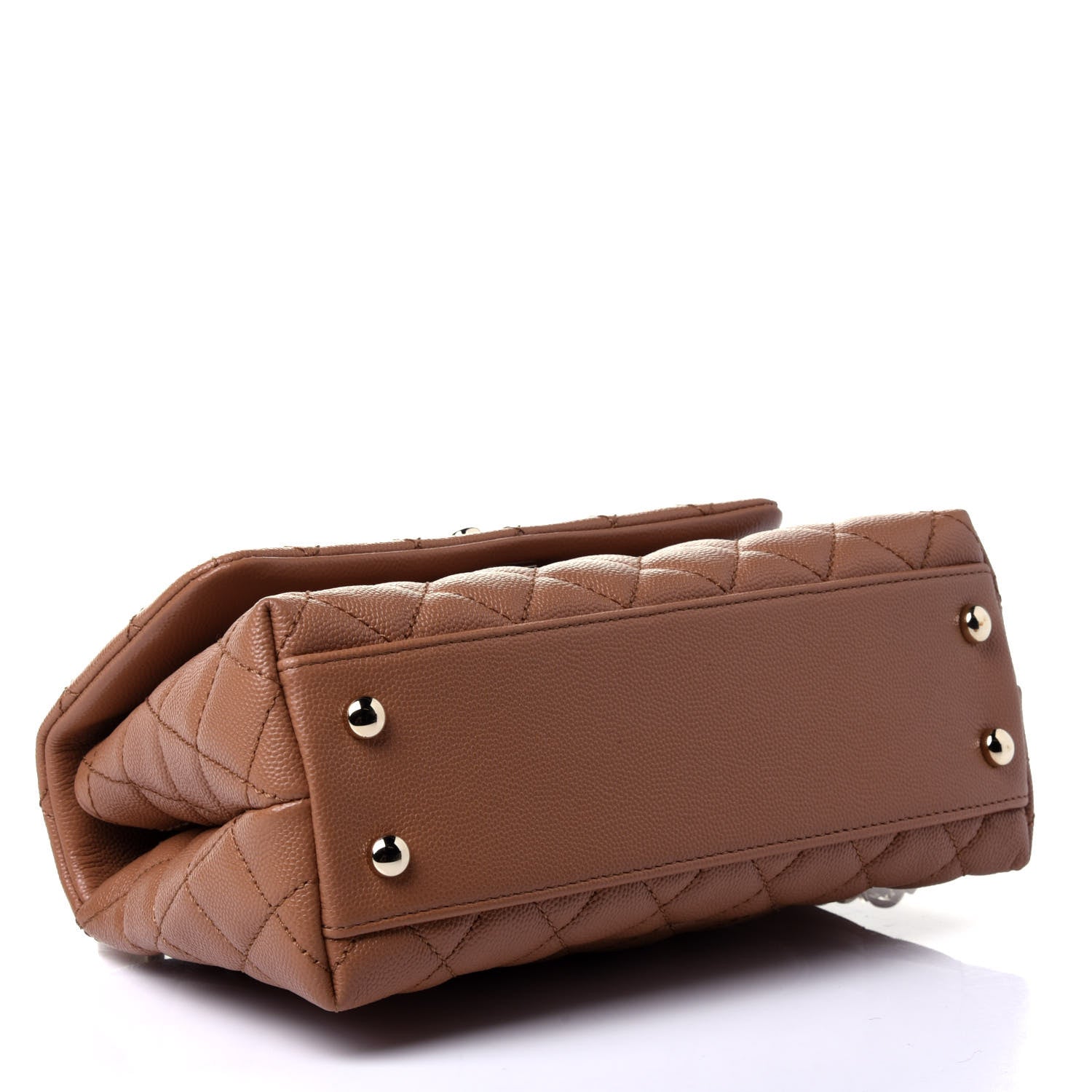 Chanel Caviar Quilted Mini Coco Handle Flap Brown 3 of 4