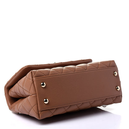 Chanel Caviar Quilted Mini Coco Handle Flap Brown 3 of 4