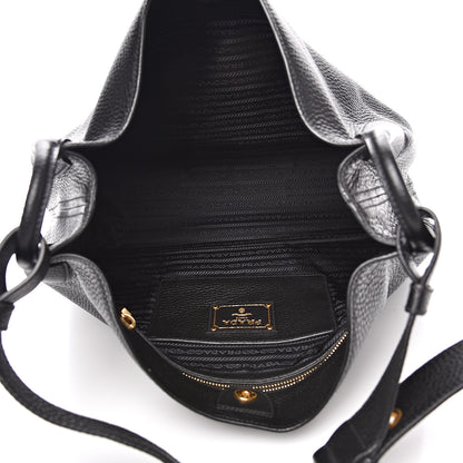 Prada Vitello Daino Tote Black 5 of 9