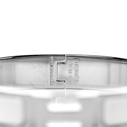 Hermes Enamel Narrow Clic Clac H Bracelet GM White 4 of 5