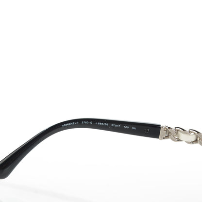 Chanel Cat Eye Chain Sunglasses 5260-Q Black 3 of 6