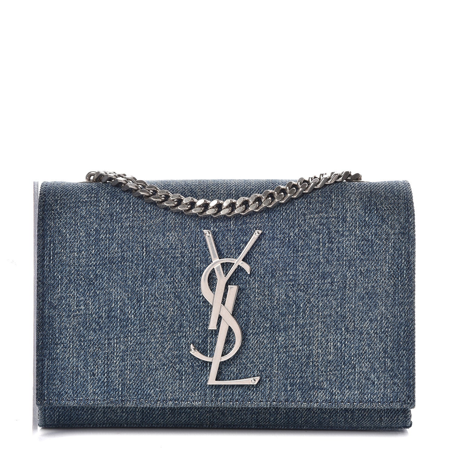 Saint Laurent Denim Small Classic Monogram Kate Satchel Blue 1 of 11