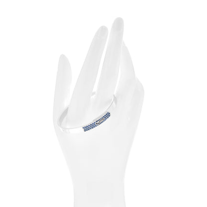 Hermes 18K White Gold Blue Sapphire PM Kelly Bracelet XS 2 of 4