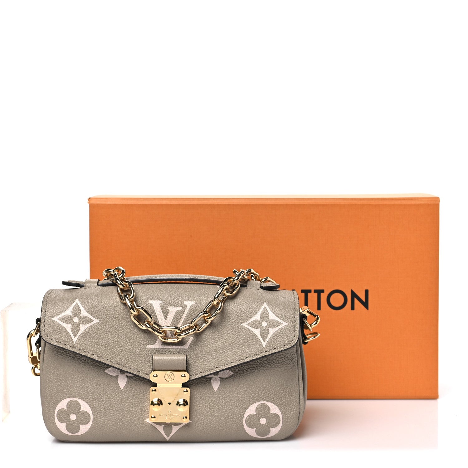 Louis Vuitton Empreinte Monogram Giant Pochette Metis East West Tourterelle Creme 10 of 10