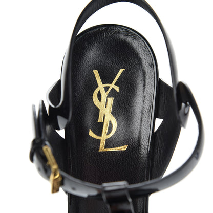 Saint Laurent Patent Tribute 105 Platform Sandals 38.5 Black 8 of 10