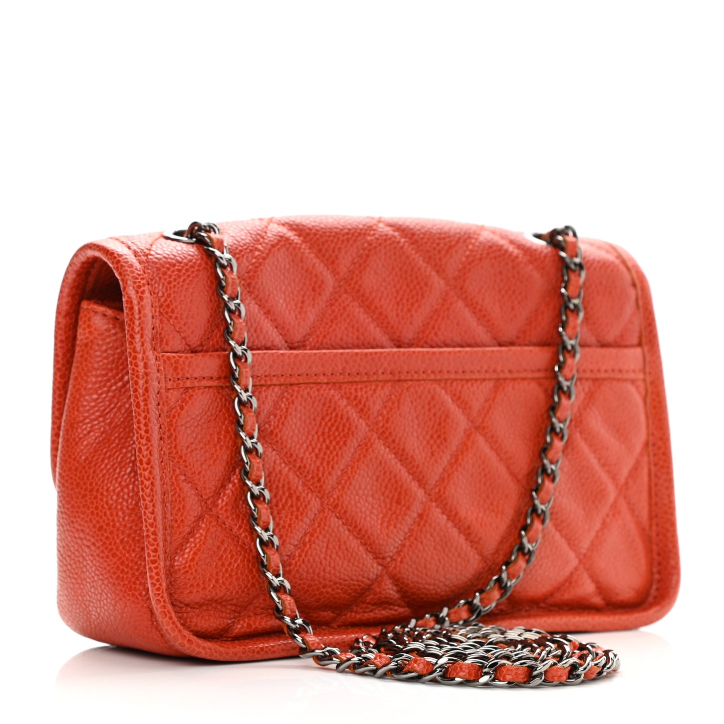 Caviar Small Natural Beauty Flap Dark Orange