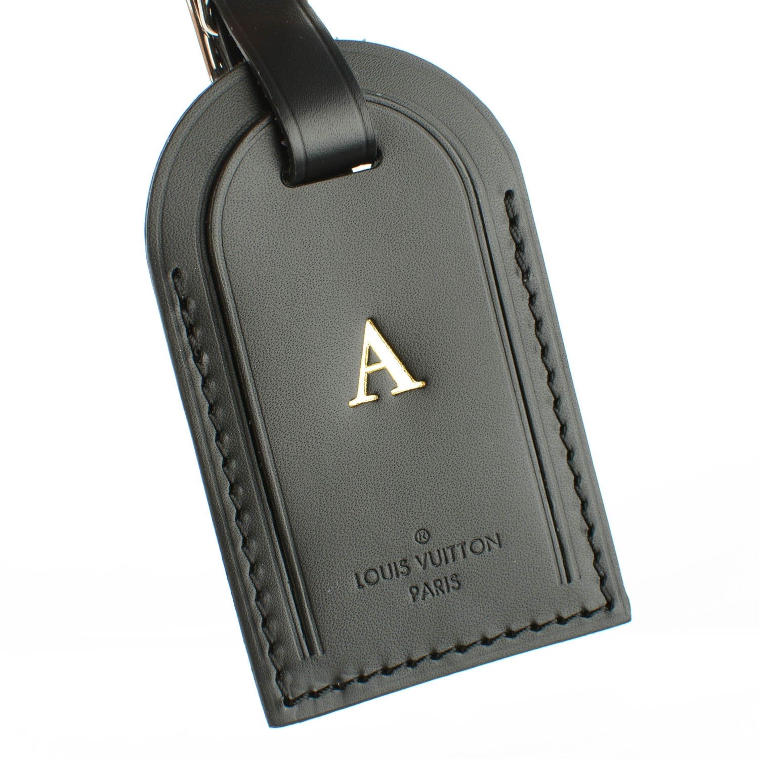 Louis Vuitton Calfskin Black Luggage Tag 5 of 5