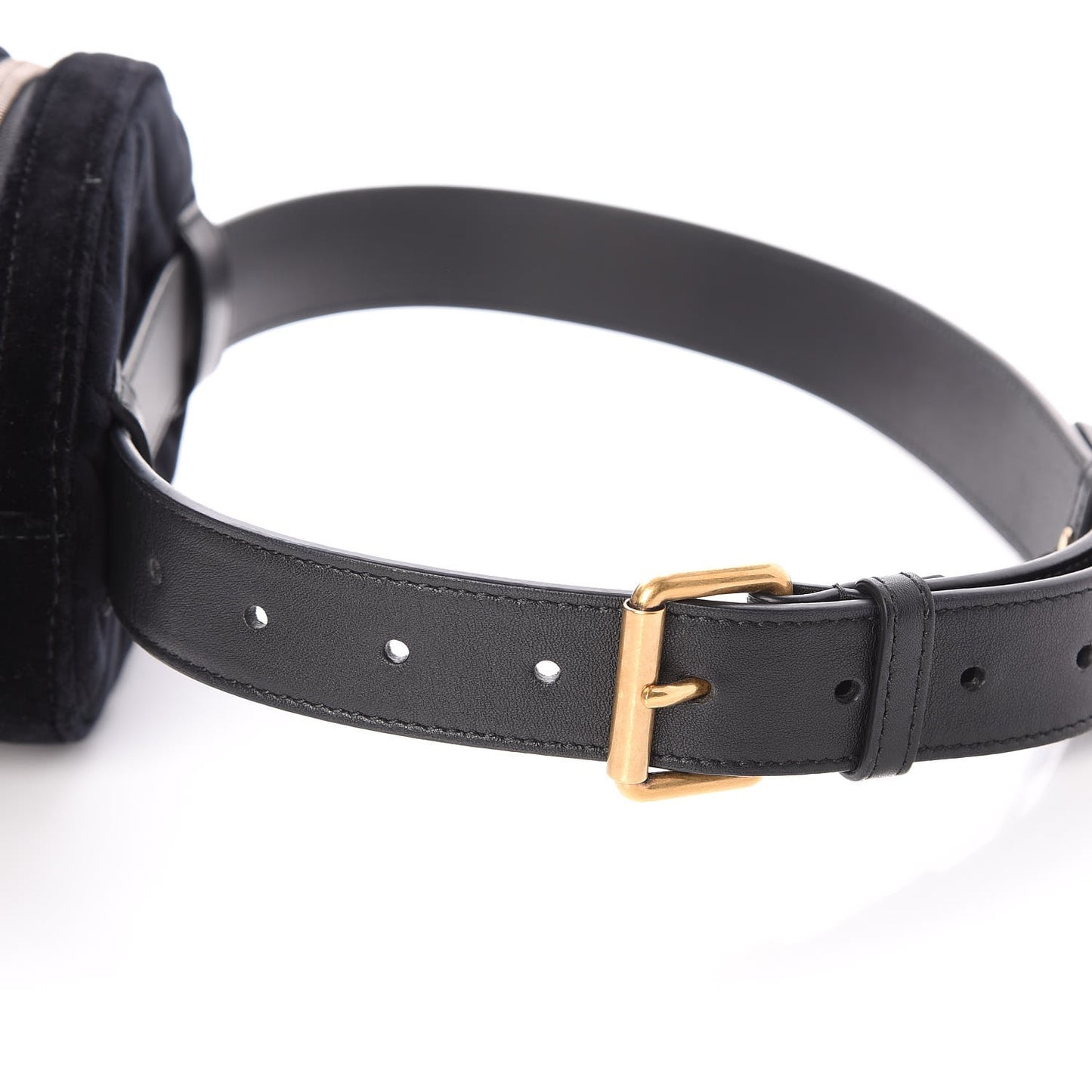 Velvet Matelasse GG Marmont Belt Bag 75 30 Black