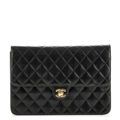 Chanel Lambskin Quilted Medium Single Flap Black 1 of 7