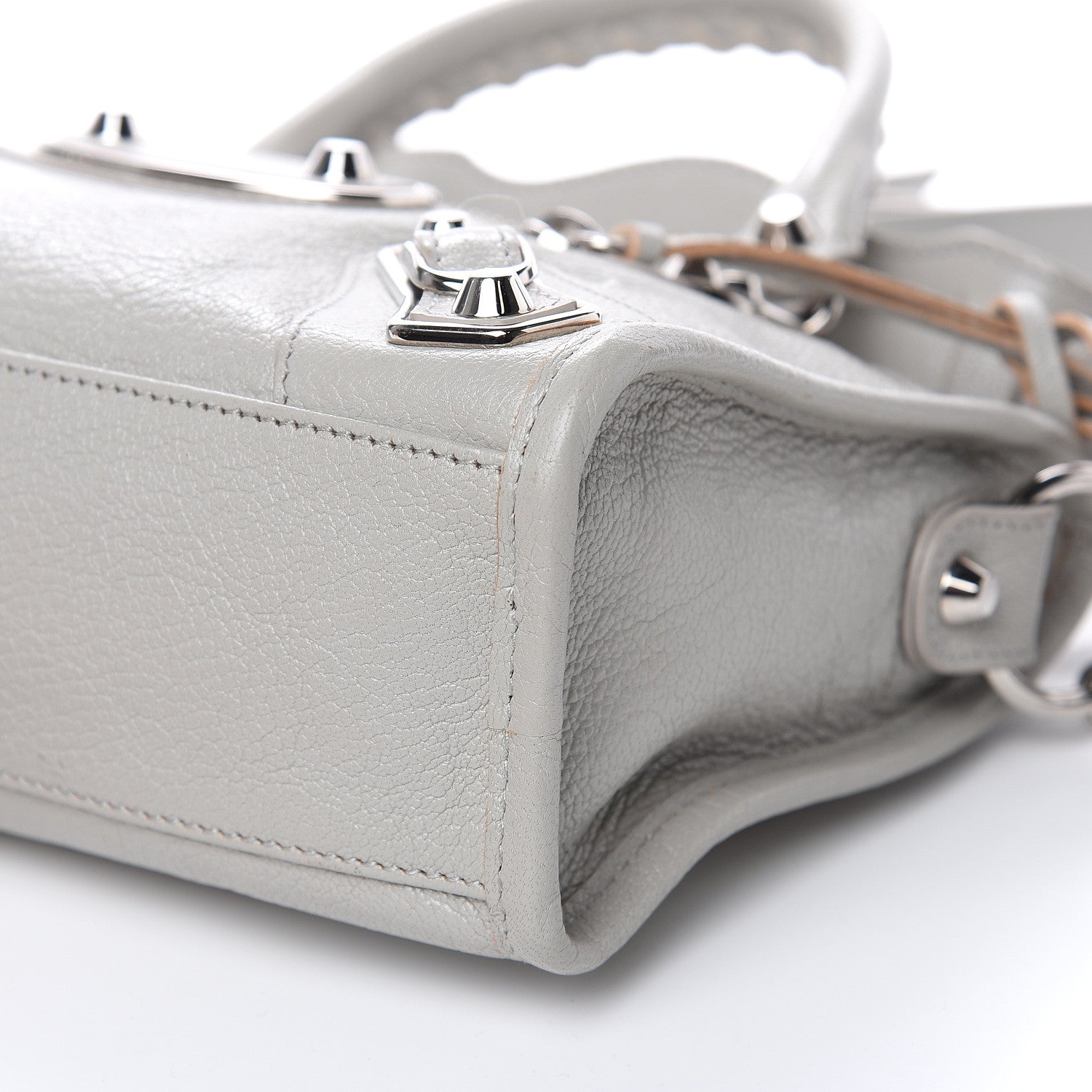 Balenciaga Chevre Silver Metallic Edge Hardware Mini City Gris Glace 6 of 13