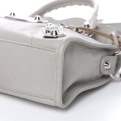 Balenciaga Chevre Silver Metallic Edge Hardware Mini City Gris Glace 6 of 13
