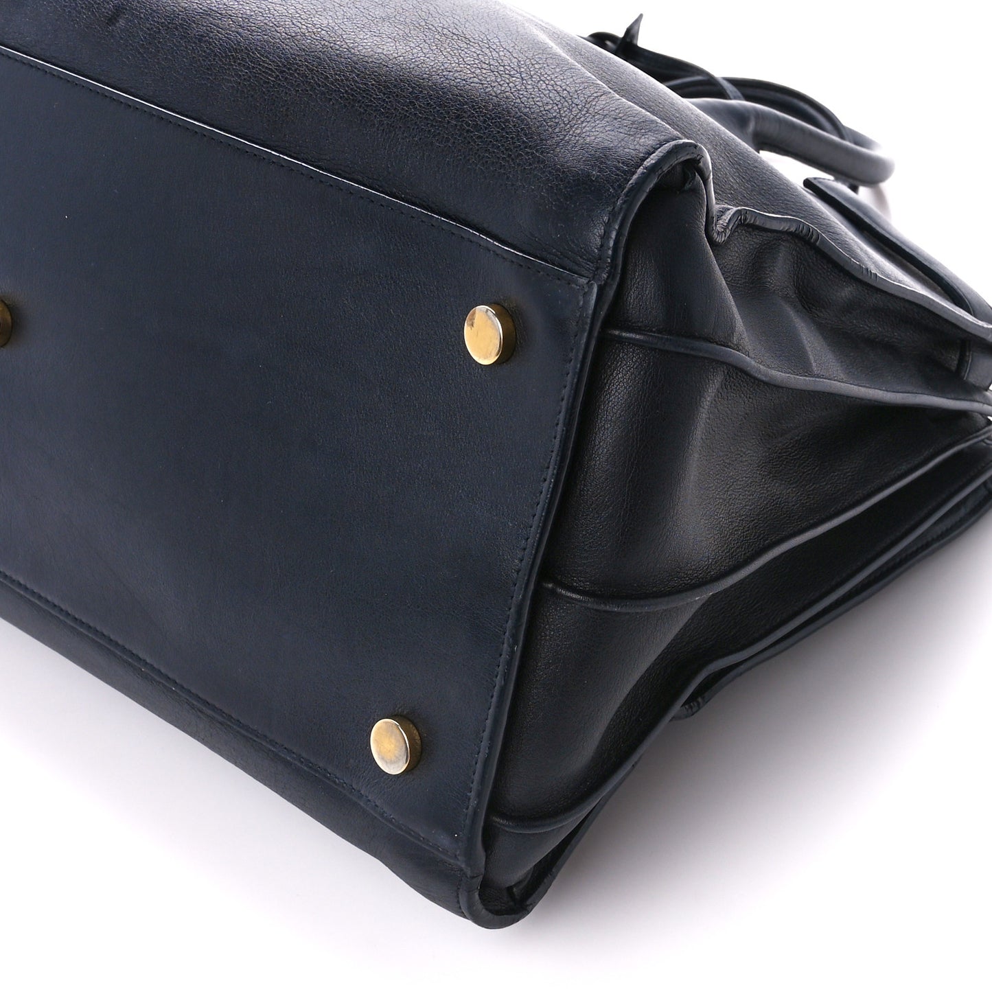 Calfskin Large Sac de Jour Carryall Navy Blue