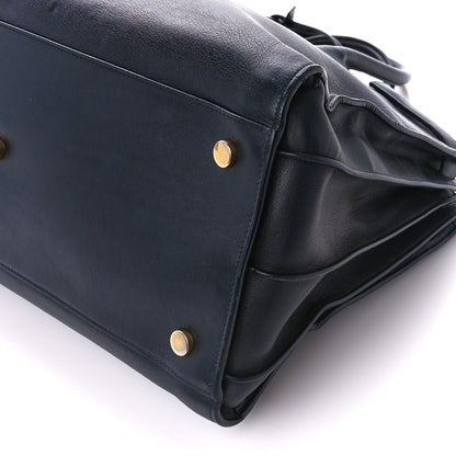 Saint Laurent Calfskin Large Sac de Jour Carryall Navy Blue 12 of 13