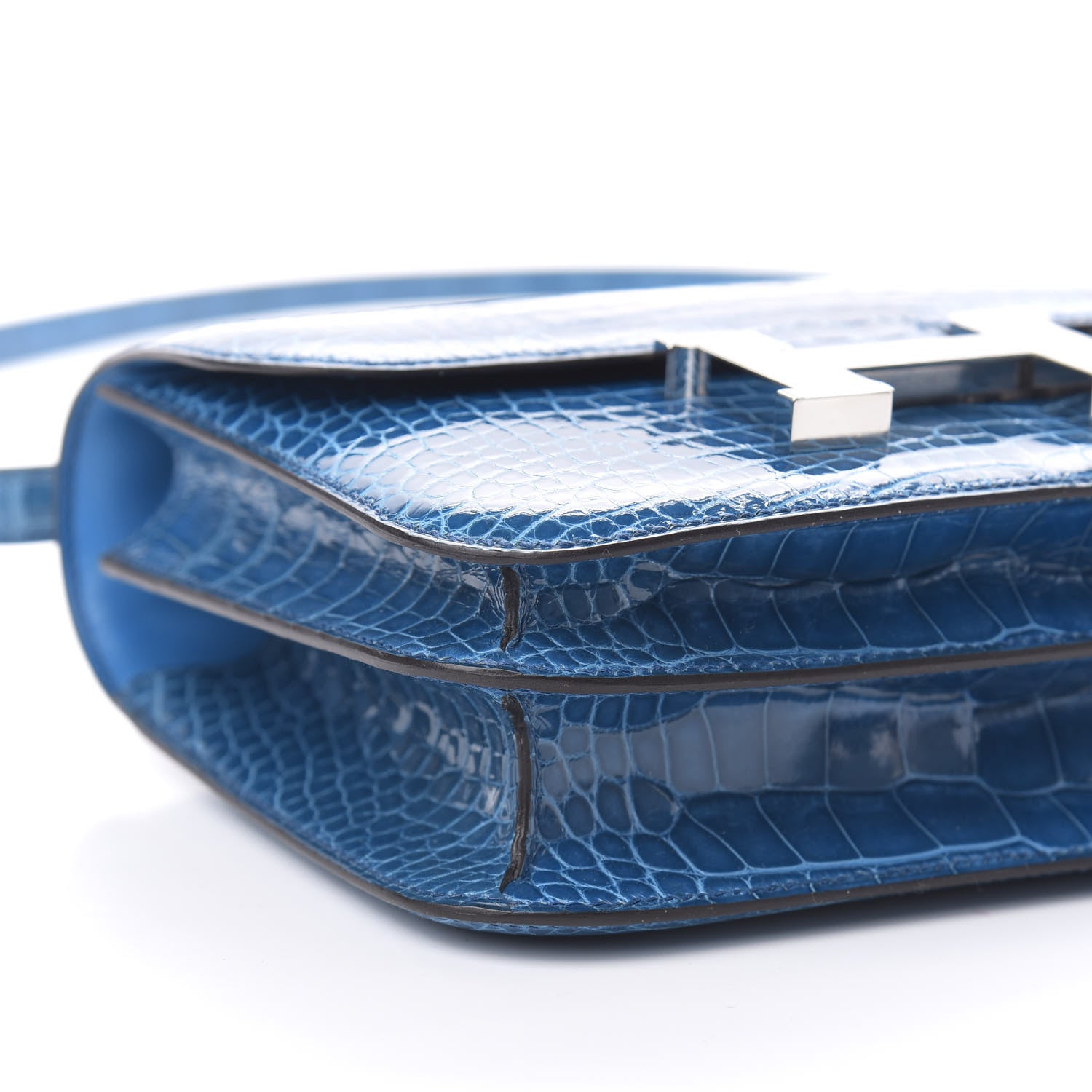 Hermes Shiny Alligator Constance 18 Mykonos 10 of 18