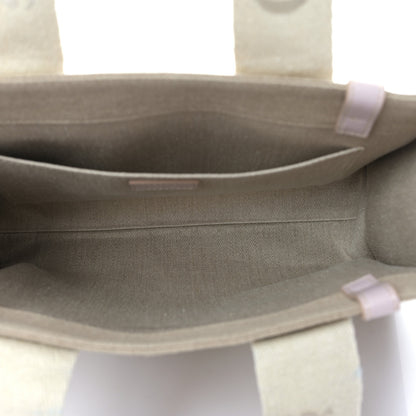 Chloe Linen Calfskin Medium Woody Ribbon Tote Cement Pink 5 of 8