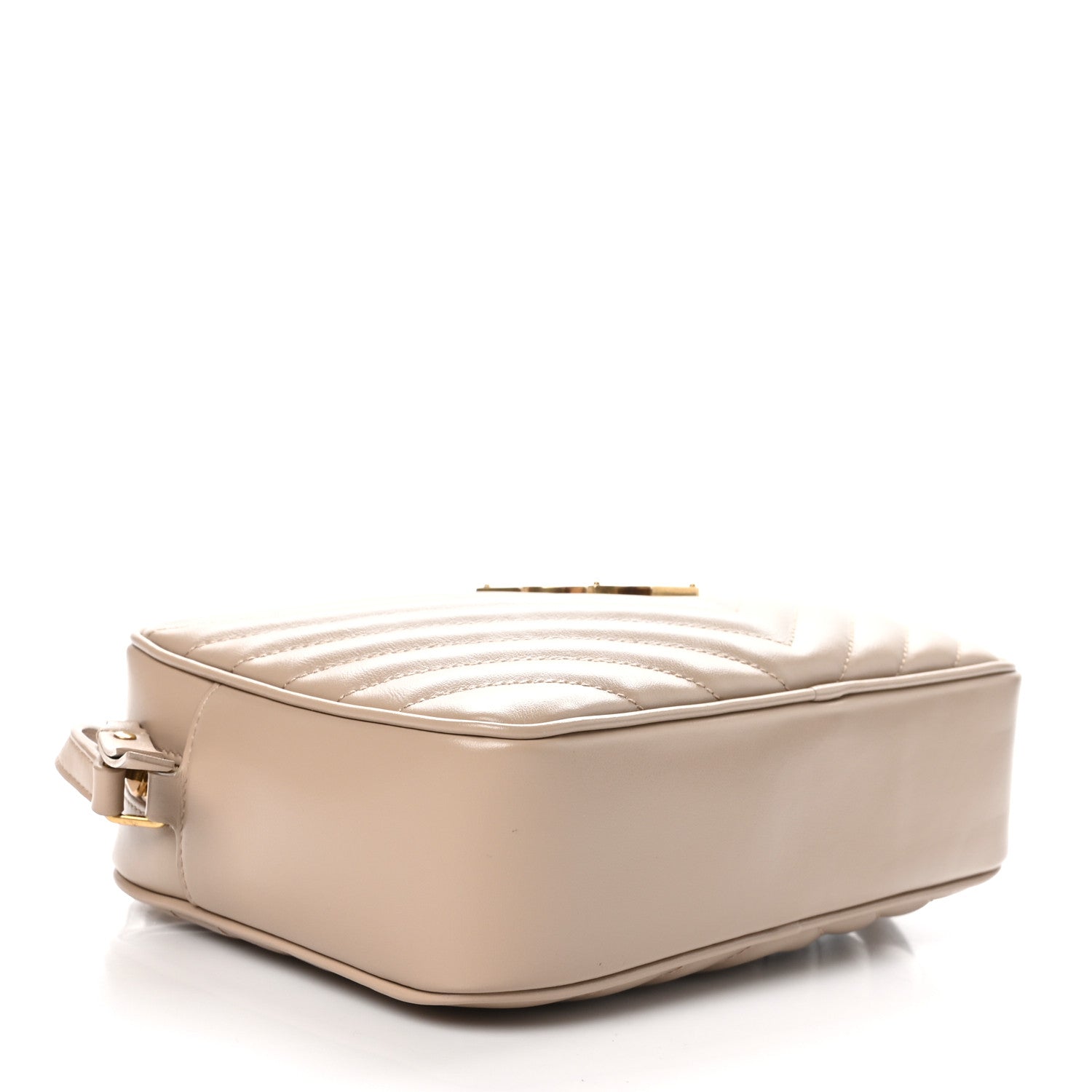 Saint Laurent Calfskin Matelasse Monogram Lou Camera Bag Dark Beige 4 of 10