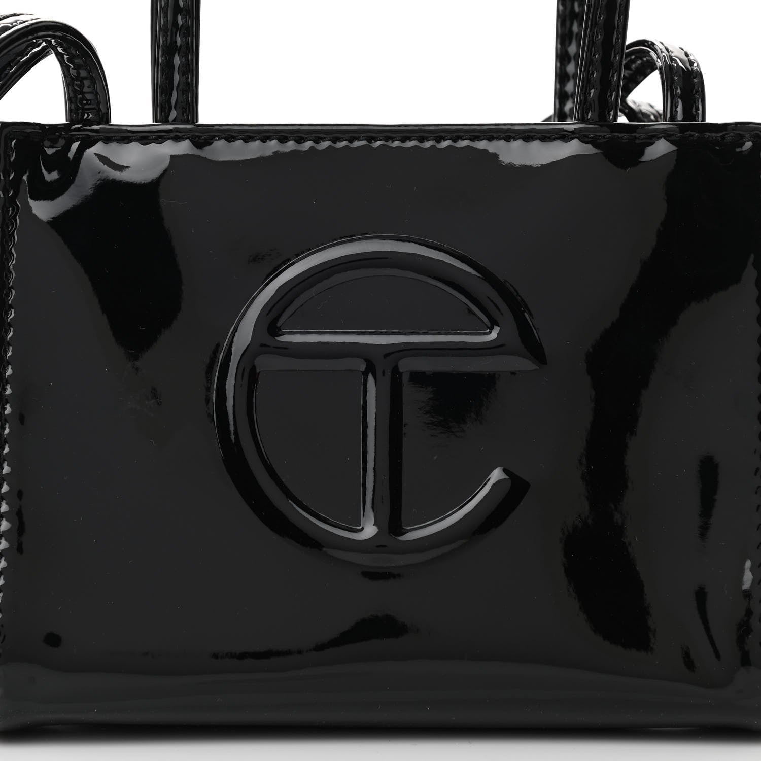 Telfar Patent Vegan Leather Small Shopping Bag Black 8 of 10