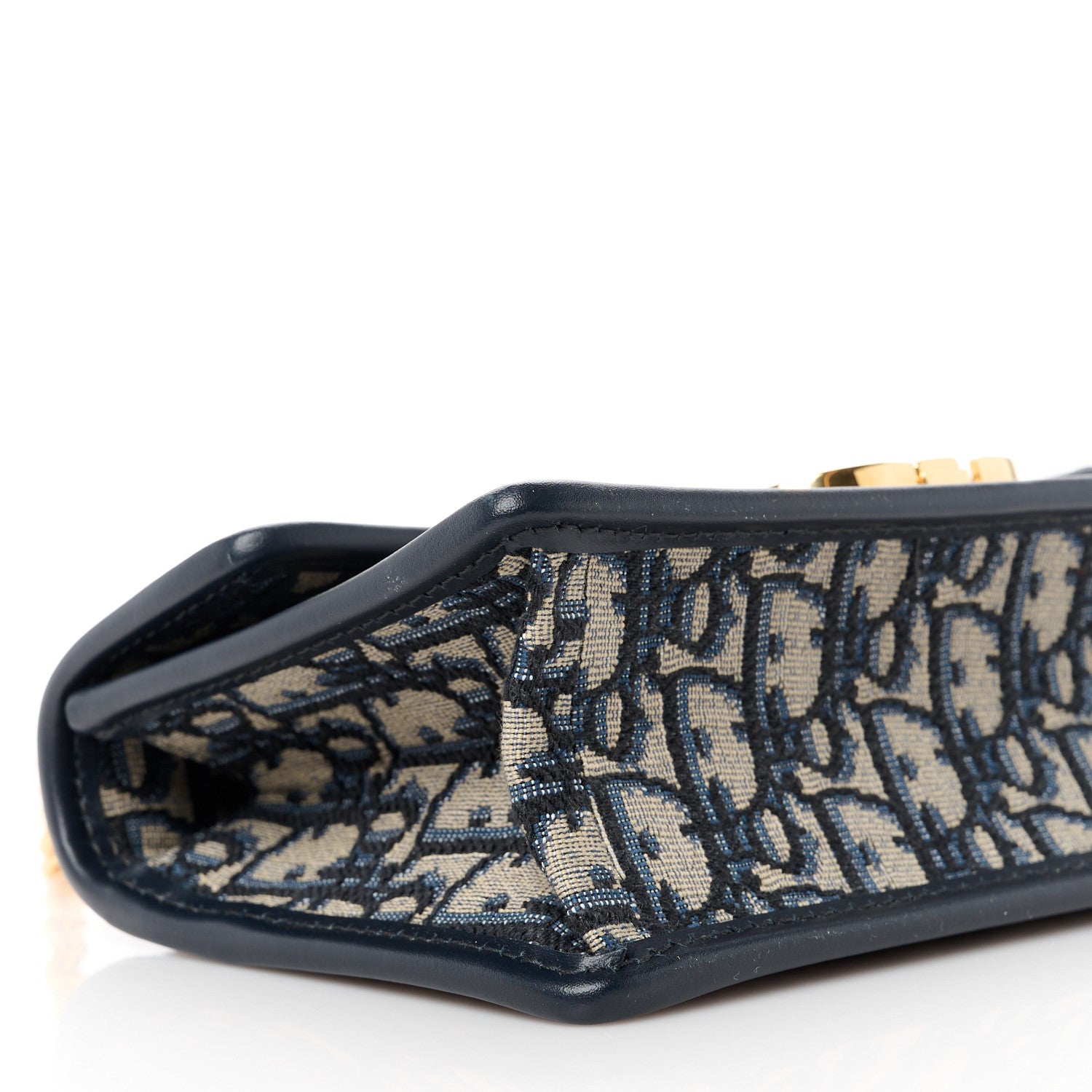 Christian Dior Oblique 30 Montaigne East West Chain Flap Bag Blue 8 of 10