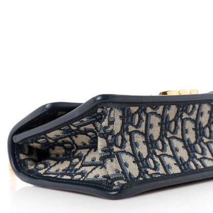 Christian Dior Oblique 30 Montaigne East West Chain Flap Bag Blue 8 of 10