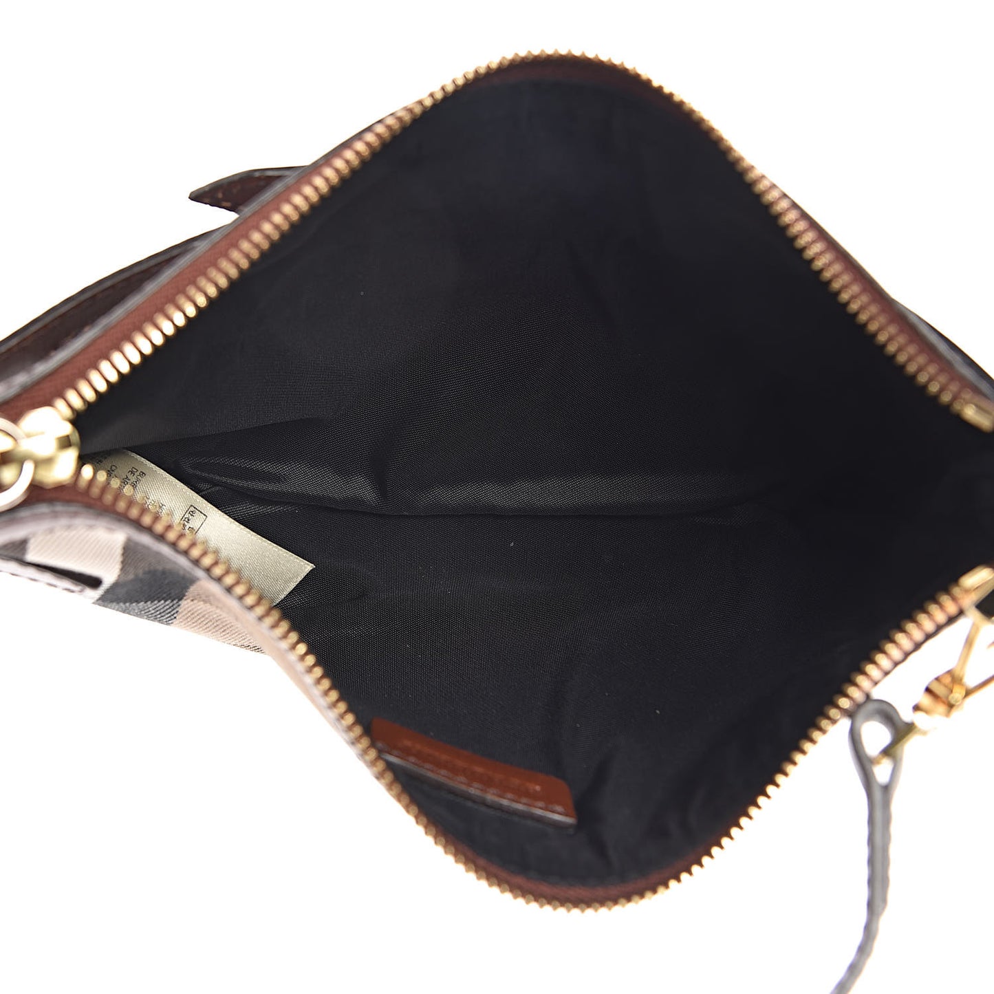 House Check Bridle Calfskin Peyton Crossbody Tan