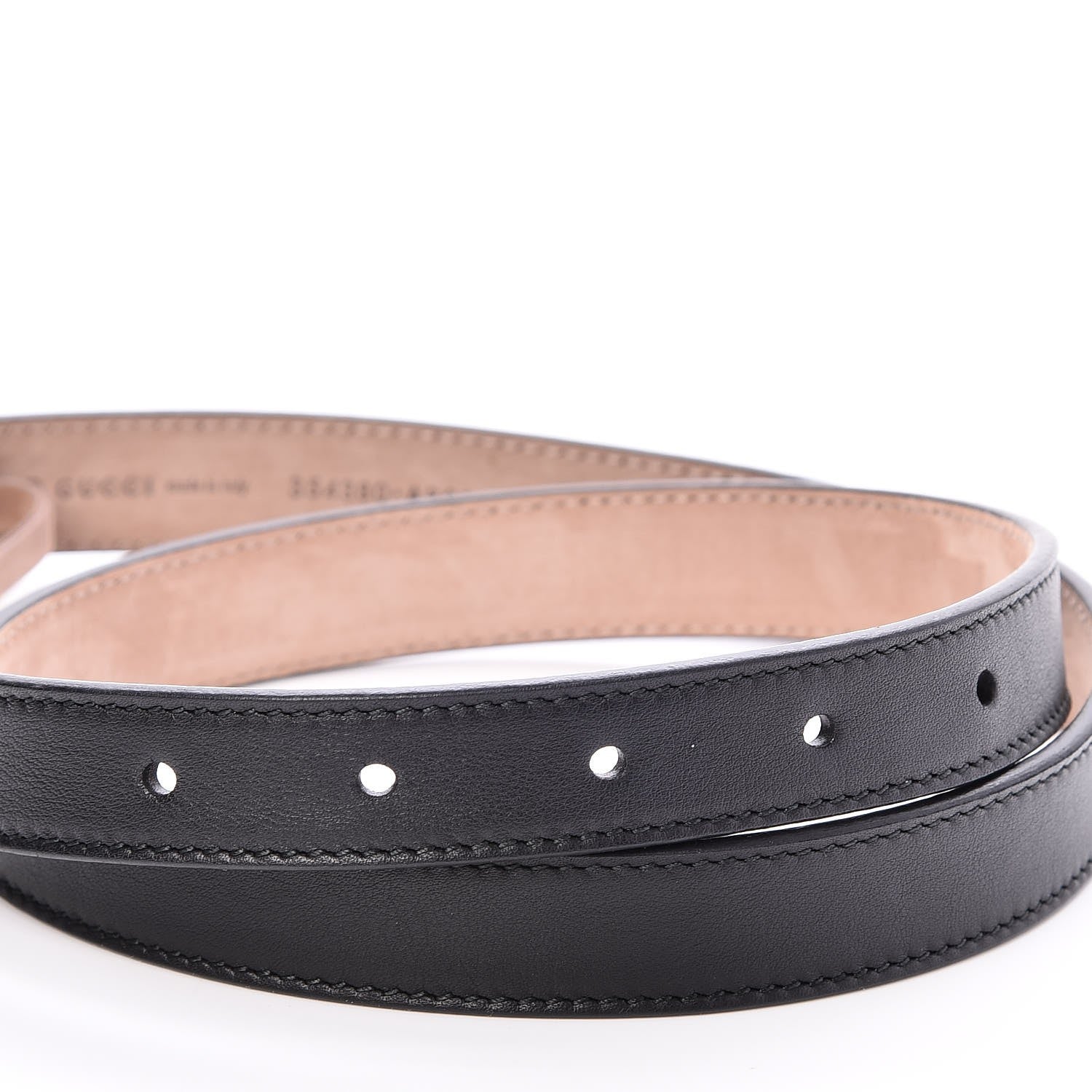 Gucci Calfskin Crystal Interlocking G Belt 75 30 Black 4 of 7