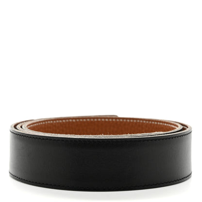 Hermes Box Togo Reversible 32mm Belt Strap 85 Black Gold 3 of 8