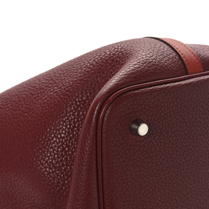 Hermes Taurillon Clemence Swift Picotin Lock 22 MM Rouge H Brique 9 of 12