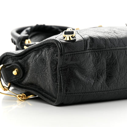 Balenciaga Agneau Classic Gold Hardware Mini City Black 9 of 13