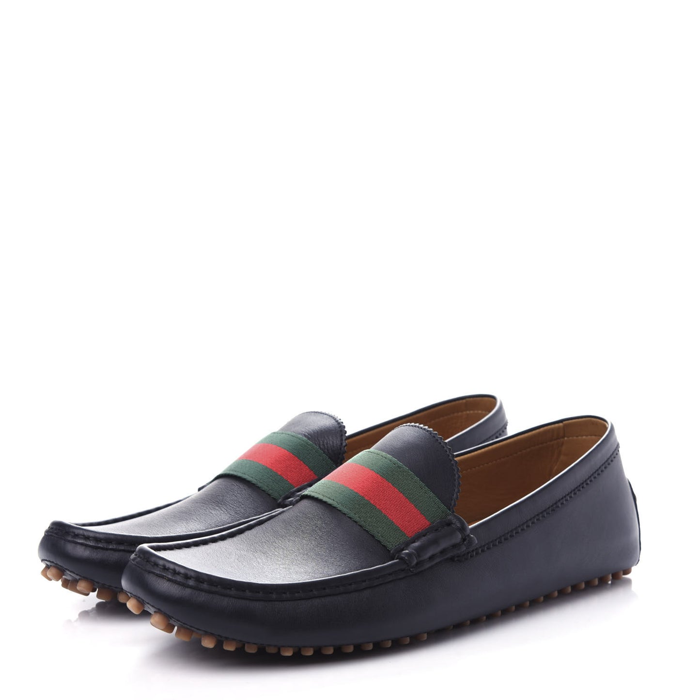 Calfskin Web Driver Loafers 11.5 Black