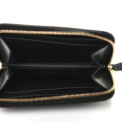Fendi Vitello Liberty Lucido Metal Monster Eyes Mini Zip Around Wallet Black 5 of 7