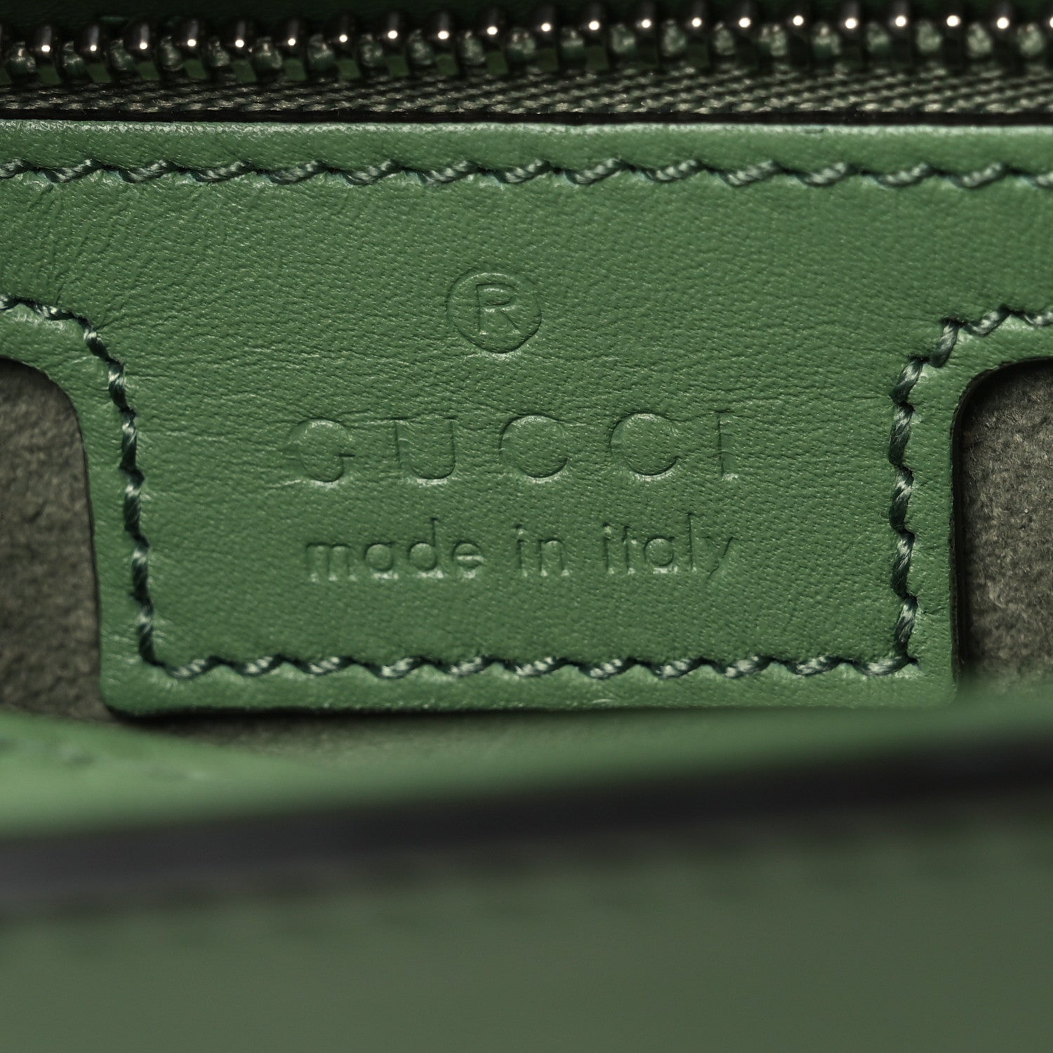 Gucci Senna Calfskin Petite GG Top Handle Shoulder Bag Green Soil Grass 6 of 13