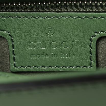Gucci Senna Calfskin Petite GG Top Handle Shoulder Bag Green Soil Grass 6 of 13