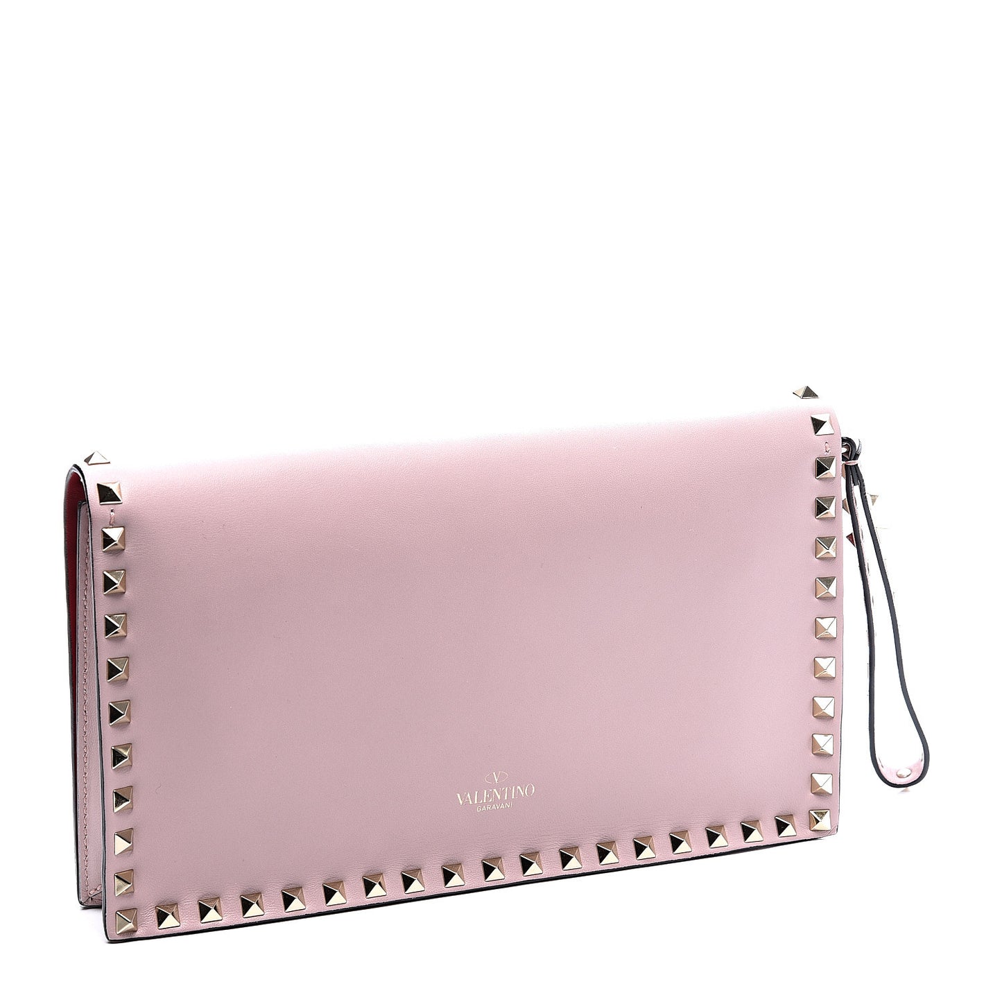 Nappa Rockstud Wristlet Clutch Cipria