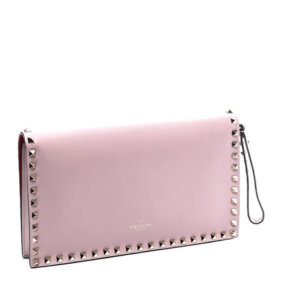 Valentino Garavani Nappa Rockstud Wristlet Clutch Cipria 2 of 10