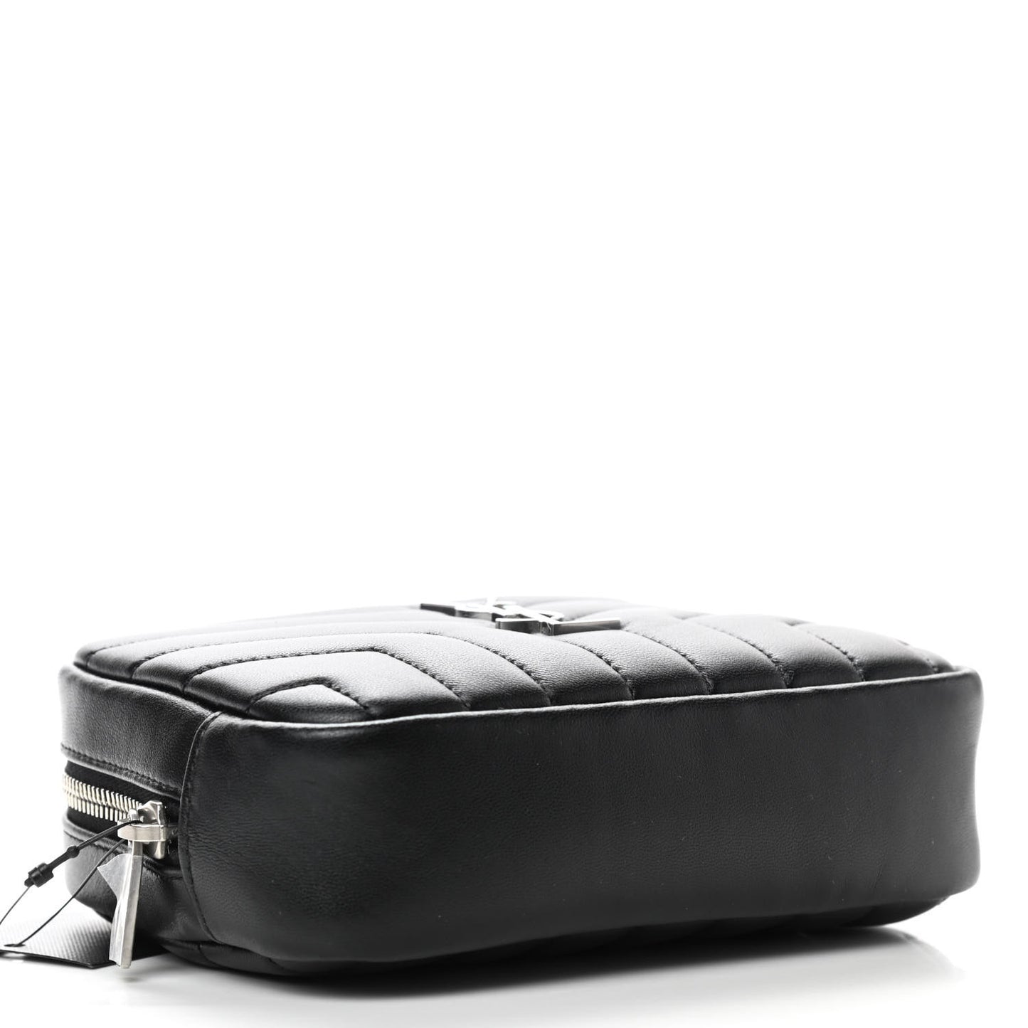 Lambskin Y Quilted Monogram Loulou Cosmetic Case Black