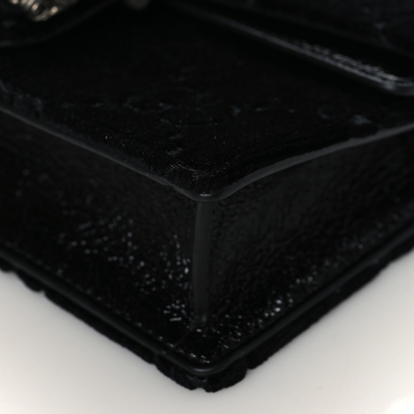 Velvet GG Monogram Super Mini Dionysus Shoulder Bag Black