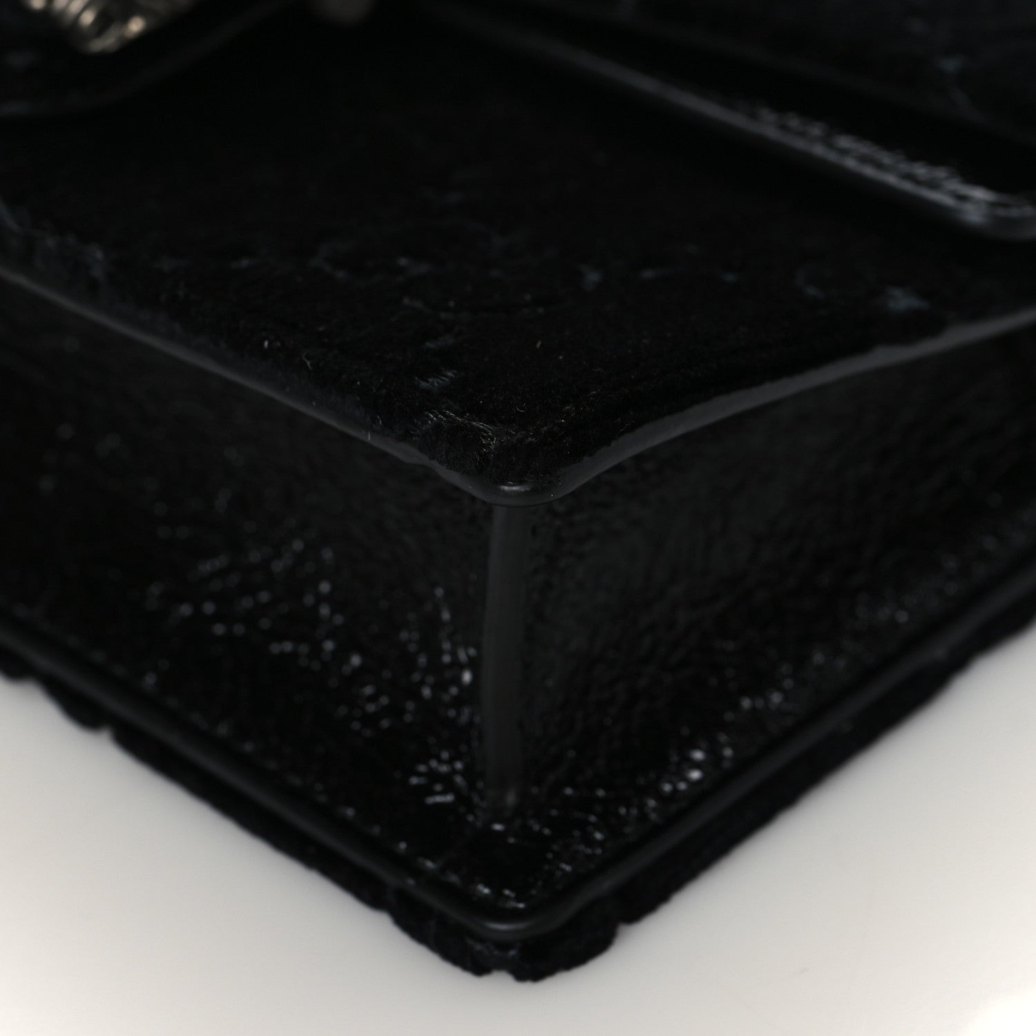 Gucci Velvet GG Monogram Super Mini Dionysus Shoulder Bag Black 8 of 9