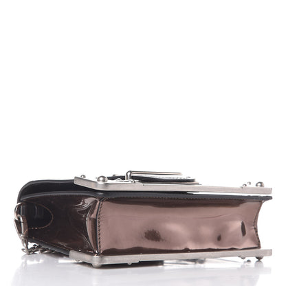 Prada Metallic Vitello Saffiano Cahier Bag Cammeo Black 4 of 6