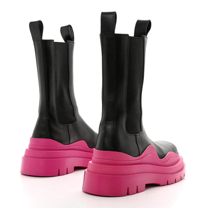 Bottega Veneta Calfskin The Tire Chelsea Boots 40 Black Hollyhock 4 of 13